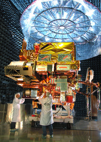 MetOp-A undergoing final testing