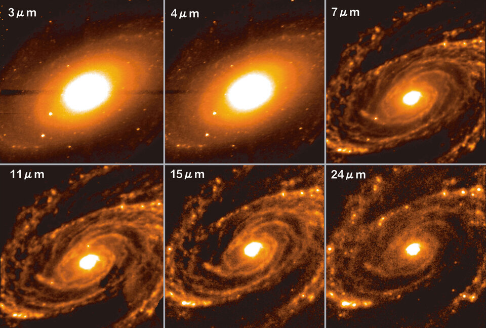 Imágenes de la galaxia M81 obtenidas con Akari