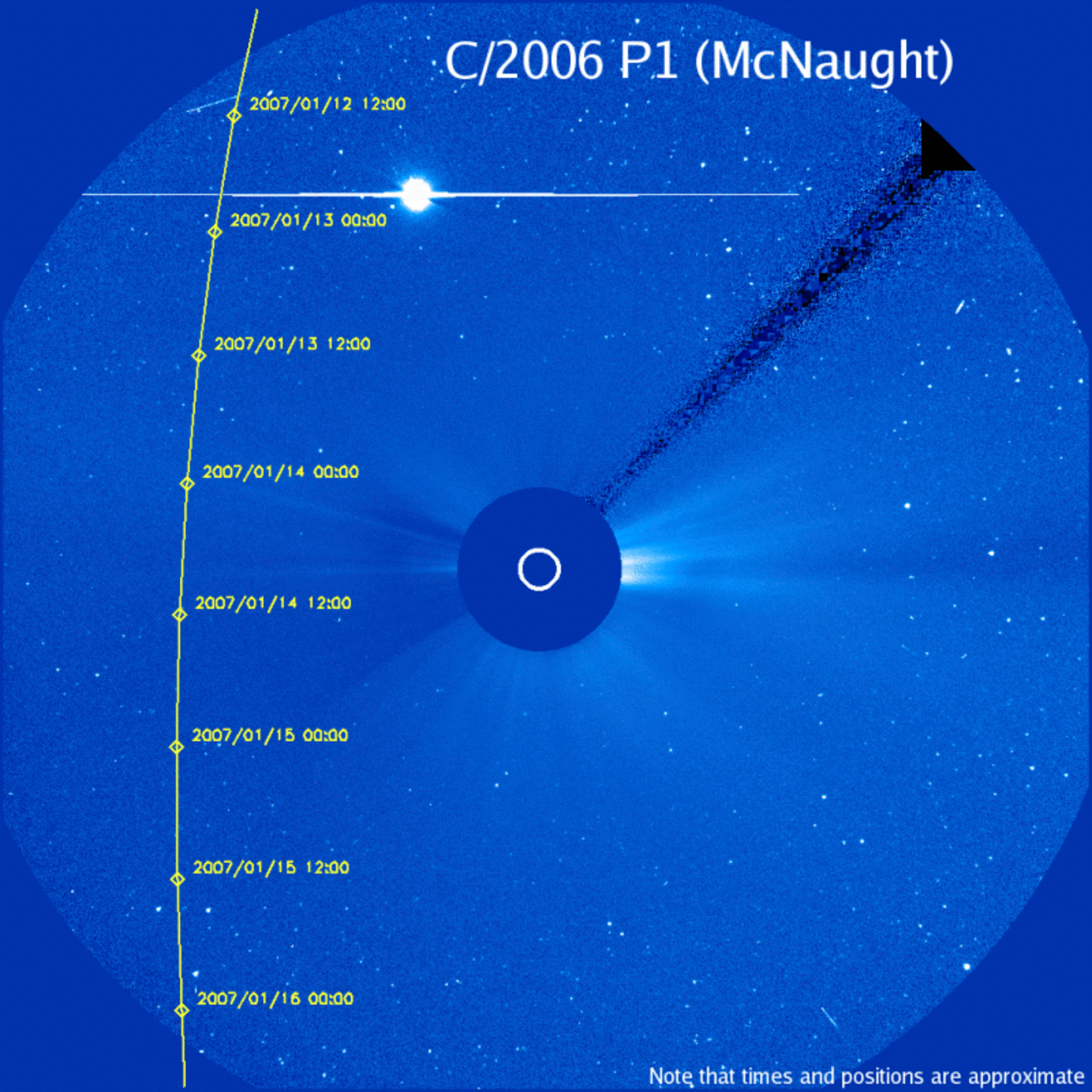 Komeetta McNaught SOHOn näkökentässä