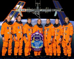 Crew of Space Shuttle mission STS-117