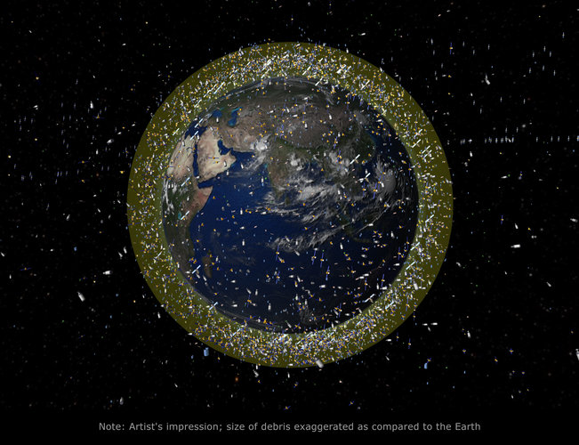 Debris objects in low-Earth orbit (LEO)