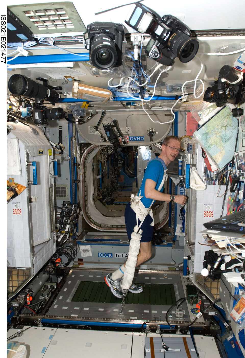 Fit blijven aan boord van het ISS
