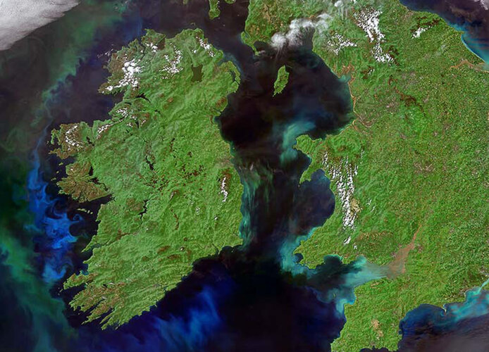 Plankton bloom off the Irish coast