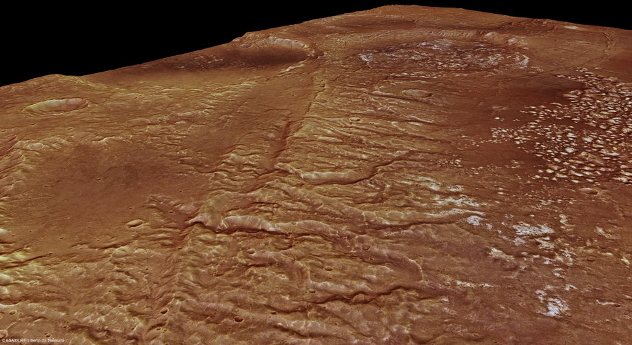 Perspective view of Magellan Crater