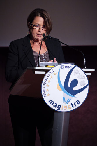 Simonetta Di Pippo talking at the Museo della Tecnica