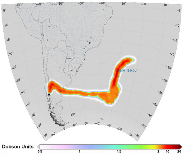 A gush of volcanic gas