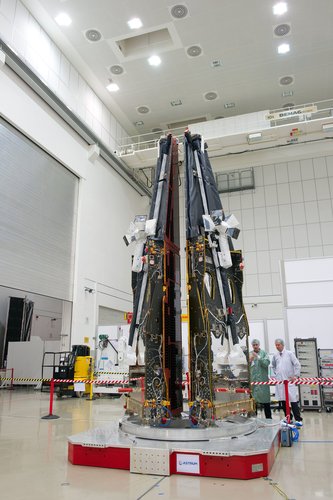 Swarm constellation in IABG cleanroom