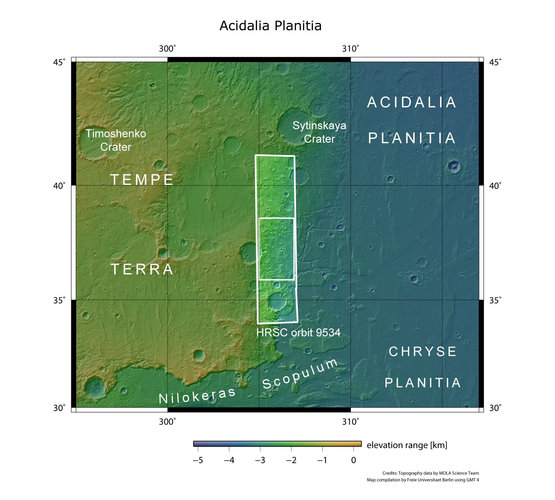 Acidalia Planitia in context