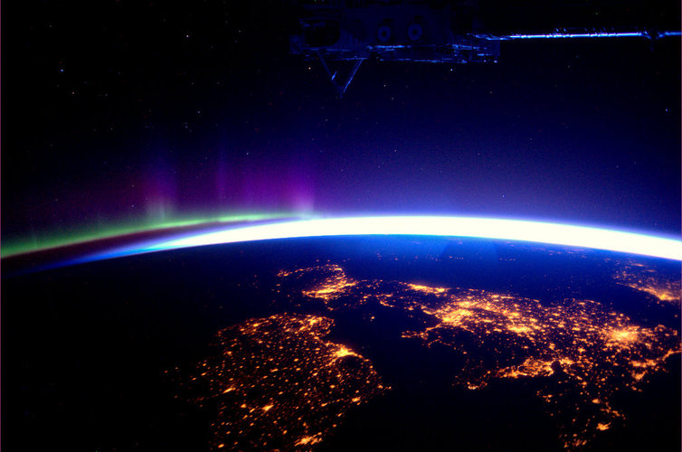 The UK and Ireland at night