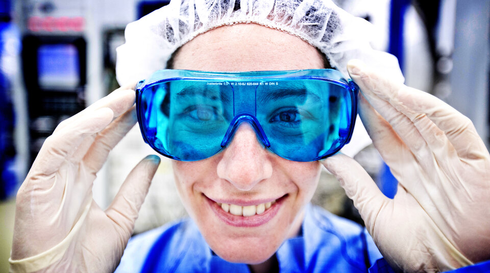 Eye protection for space propulsion testing