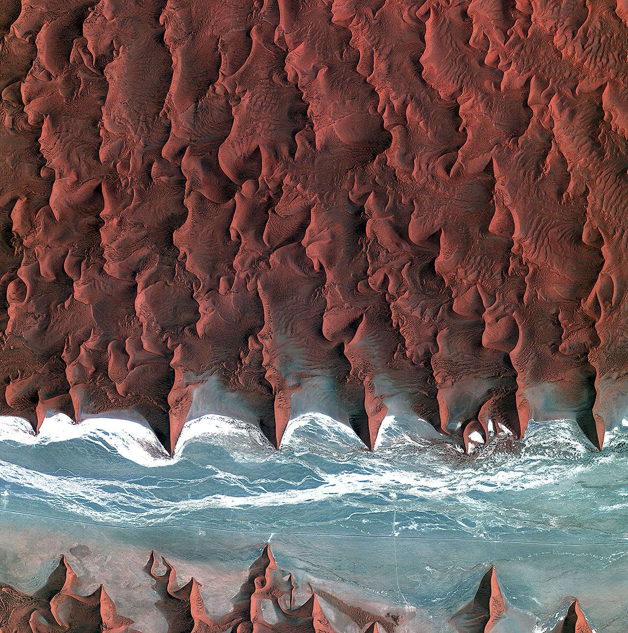 namibia desert meets sea