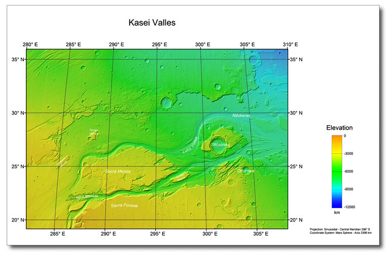  Kasei Valles topography