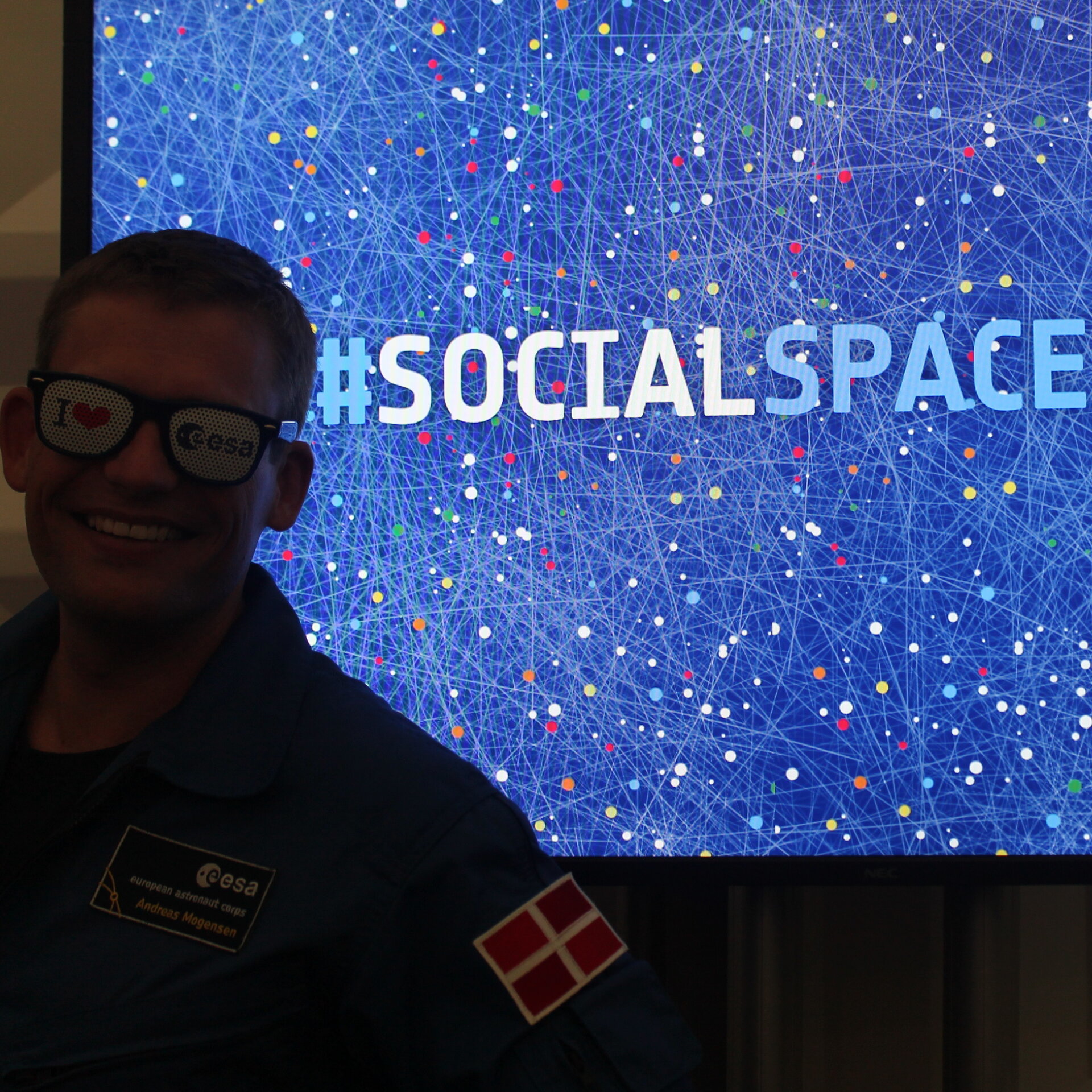 ESA astronaut Andreas Mogensen at SocialSpace