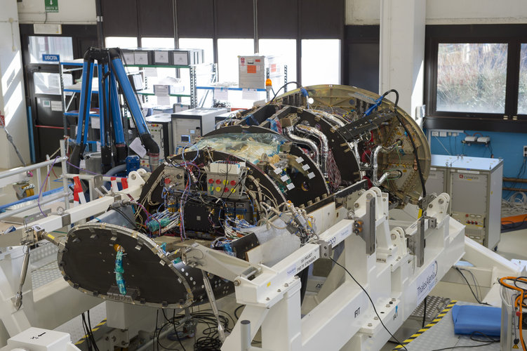 IXV during integration at Thales Alenia Space 