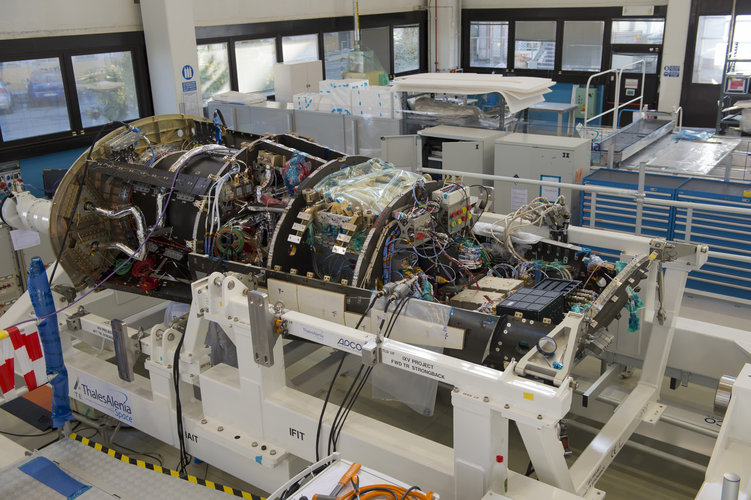 IXV during integration at Thales Alenia Space 