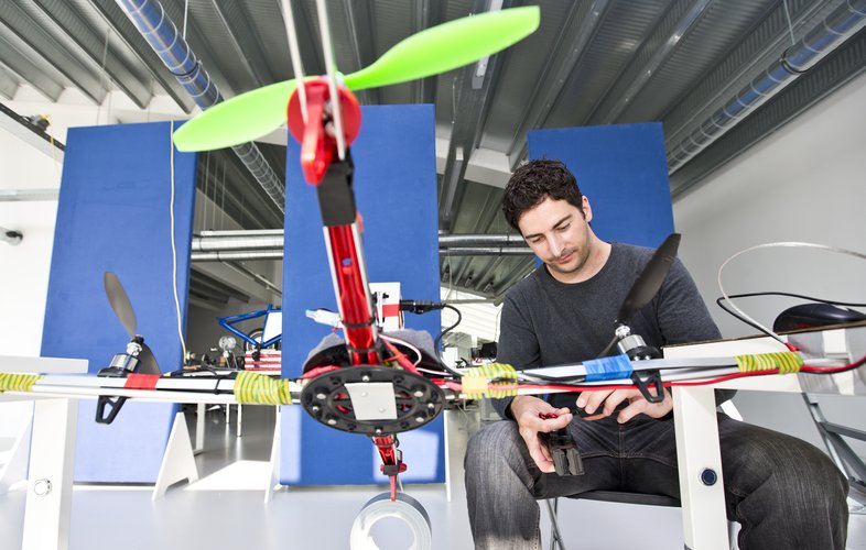 Working on quadcopter at ESA BIC