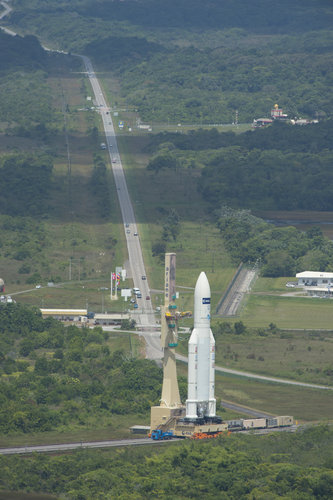 Transfer of Ariane 5 flight VA219 from the BAF to the launch pad