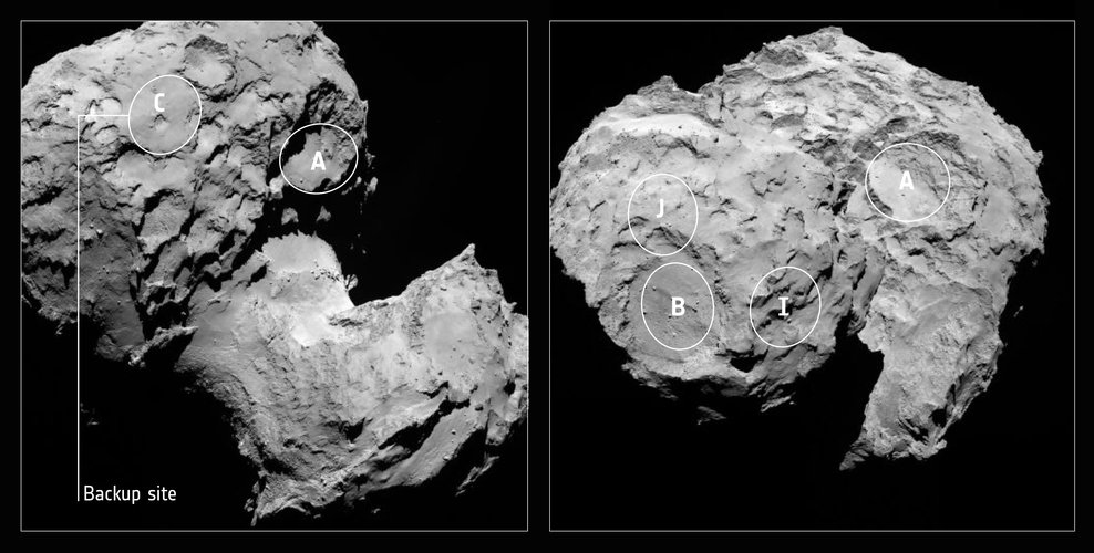 Philae landing site context