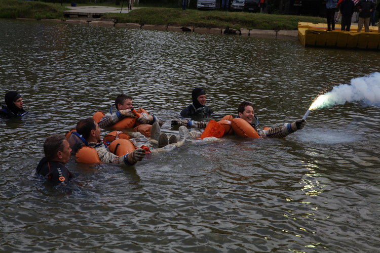 Thomas, Andreas and Sergei during survival training