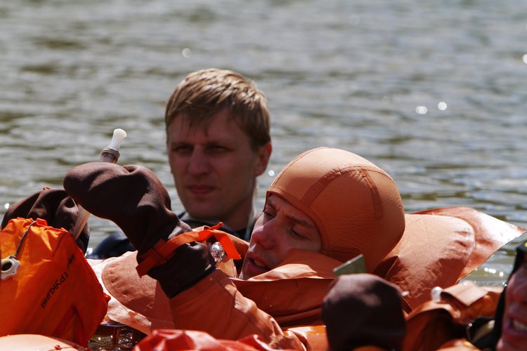 Thomas Pesquet during survival training