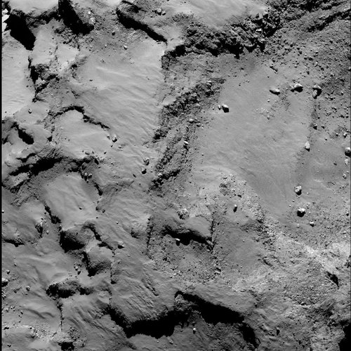 Philae’s primary landing site from 30 km (a)