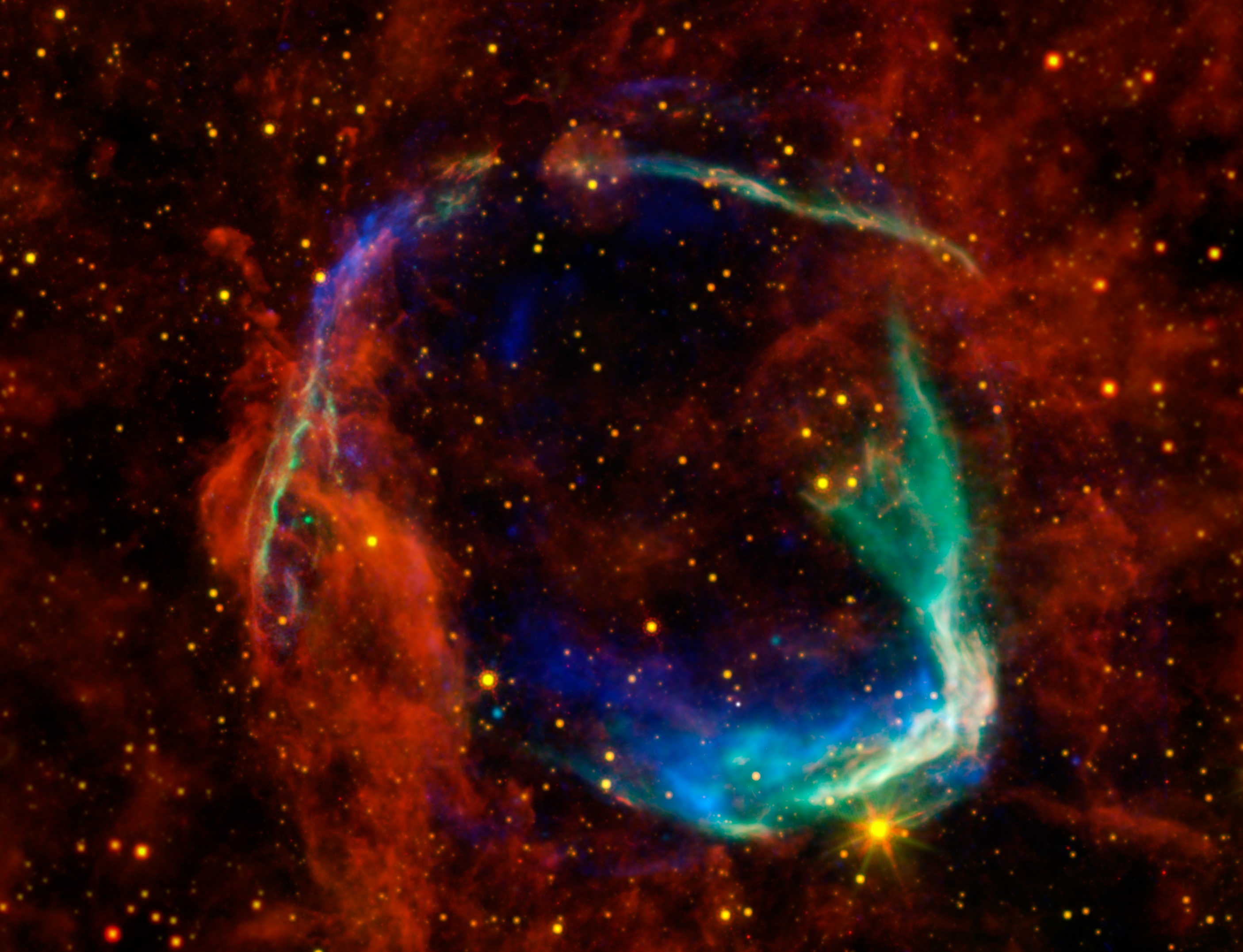 ESA - Multicoloured view of supernova remnant