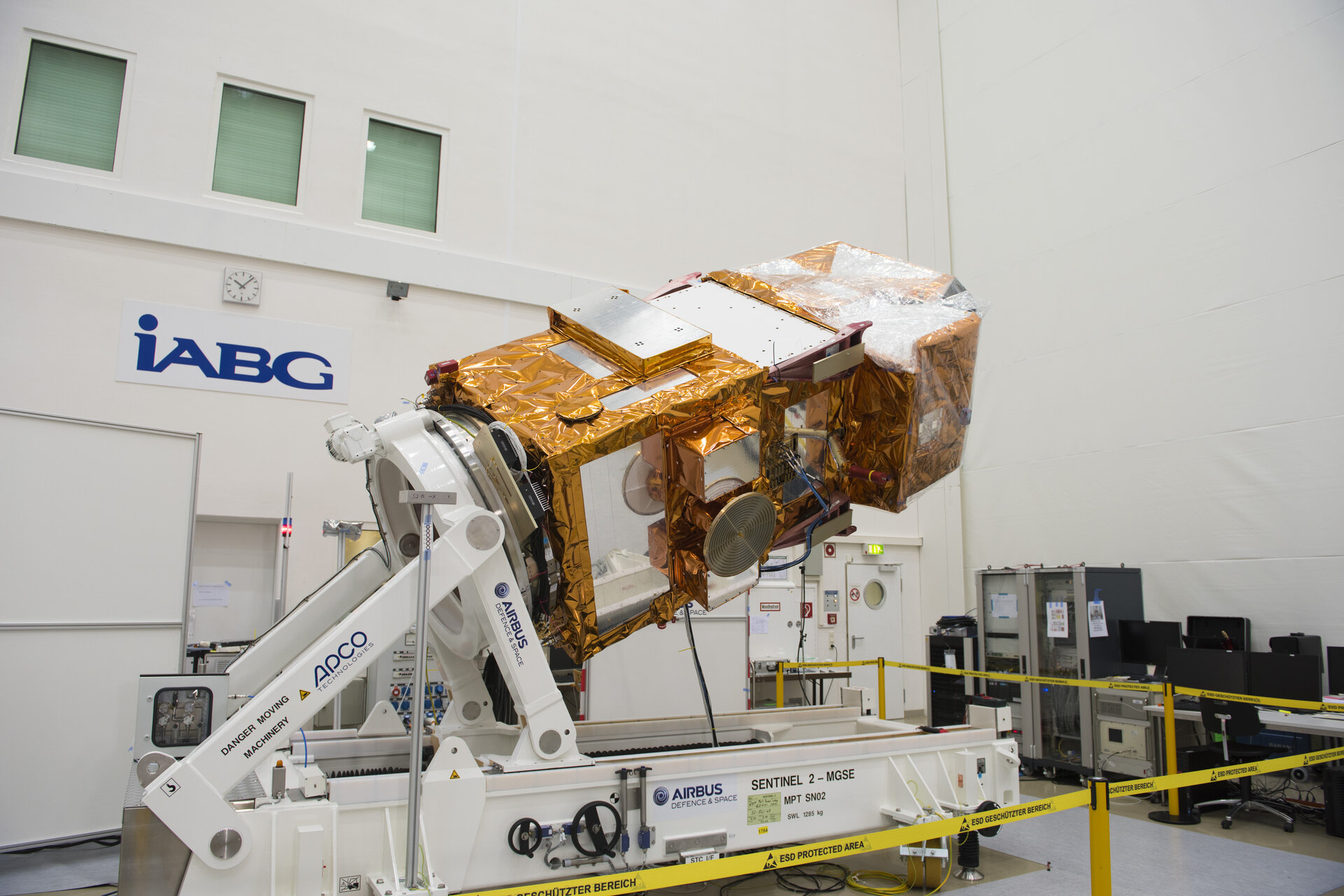 Sentinel-2A fully integrated at IABG’s facilities