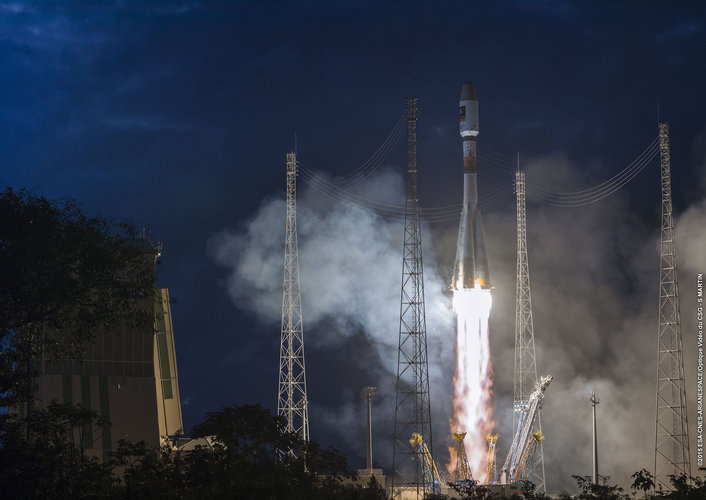 Galileo's Soyuz liftoff