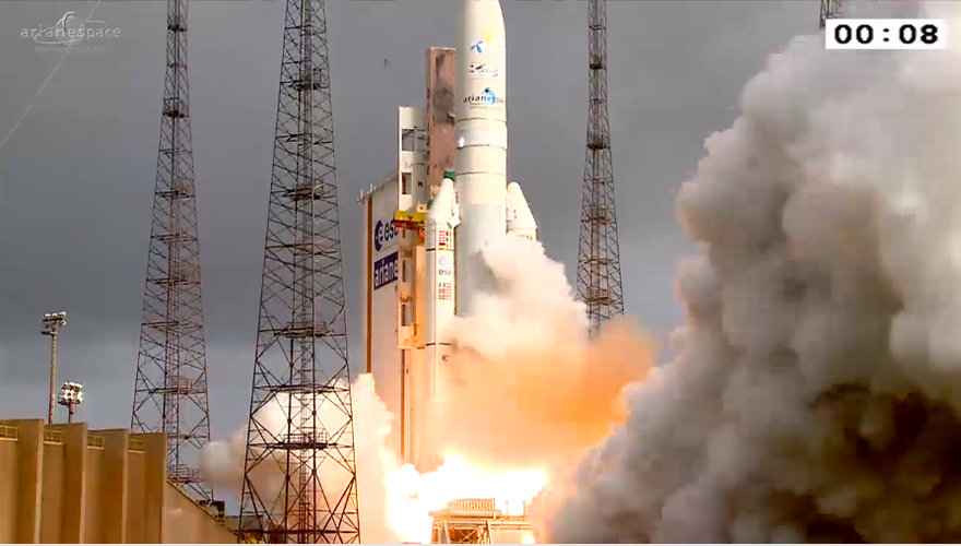 Ariane 5 liftoff on flight VA222