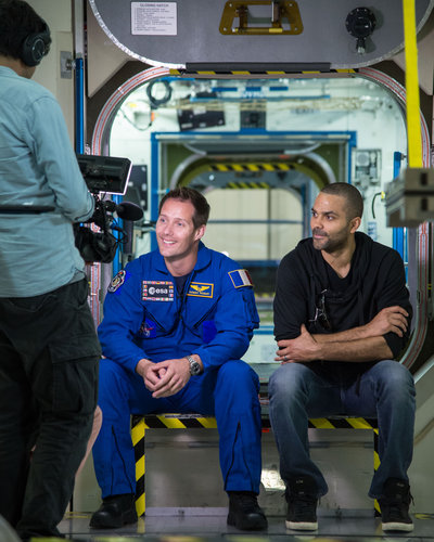 Thomas Pesquet with Tony Parker