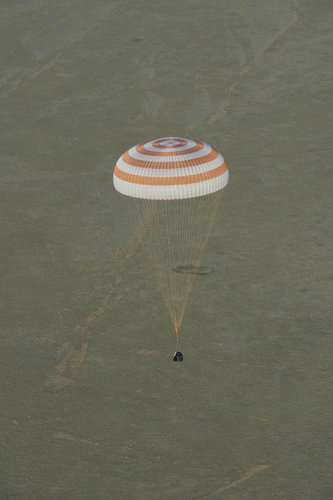 Landing of the Soyuz TMA-15M spacecraft