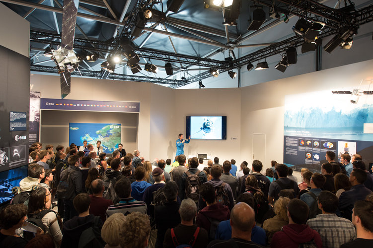 Thomas Pesquet meets the public at the ESA pavilion