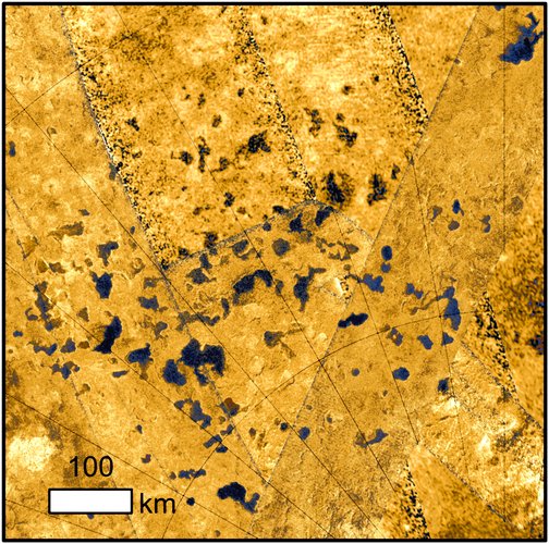 Titan’s lakes close up 