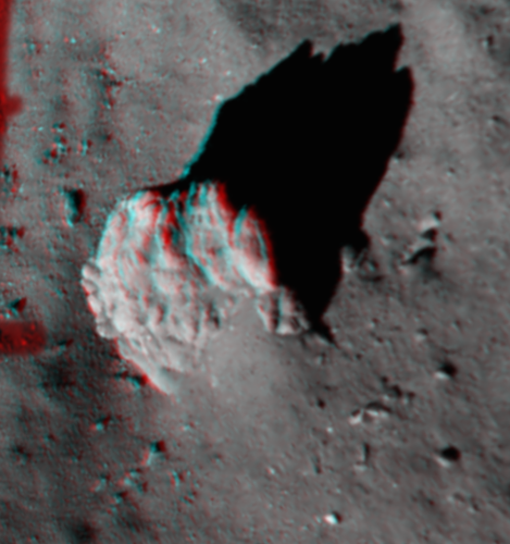 3D view of large boulder at Agilkia