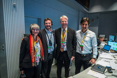 Thomas Reiter in ESOC's Main Control Room