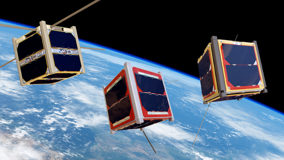 Des CubeSats en orbite autour de la Terre
