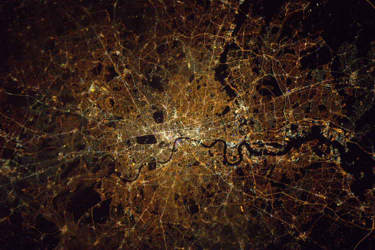 London at night