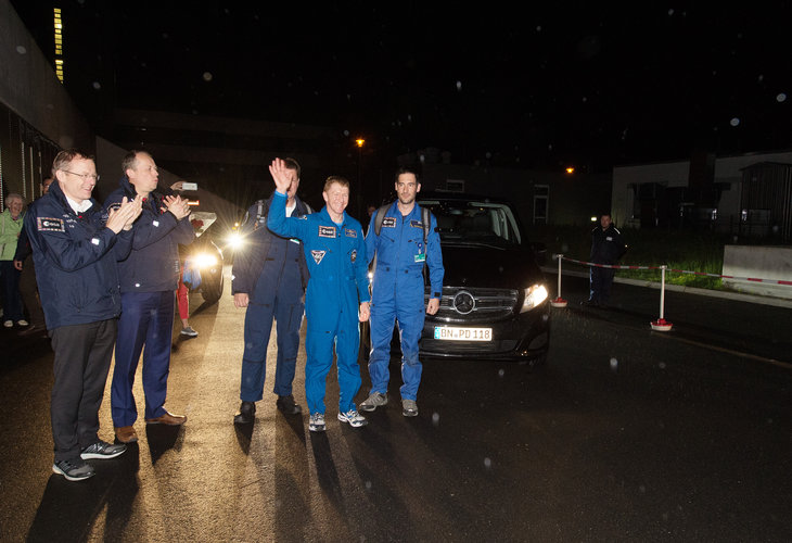 Tim Peake being welcomed back