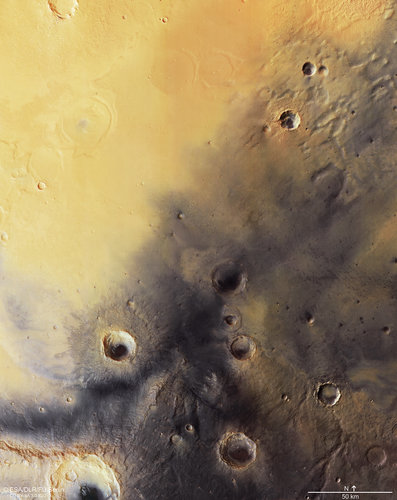 Mars Express Bild von Schiaparellis Landebereich 