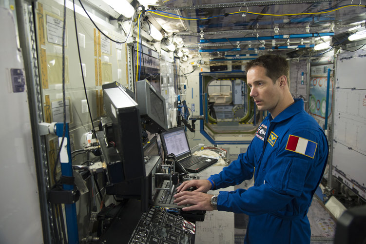 Thomas Pesquet during training at JSC 