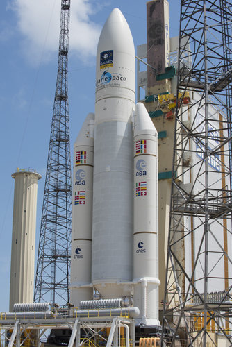 Ariane 5 flight VA233 on launch pad