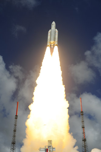 Ariane 5 liftoff on flight VA233