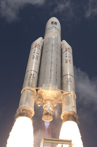 Ariane 5 liftoff on flight VA233