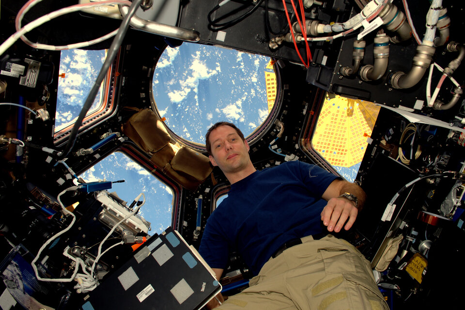 Astronauta Thomas Pesquet na pokładzie ISS