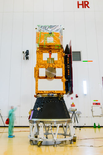 Sentinel-2B installed on its payload launcher adapter