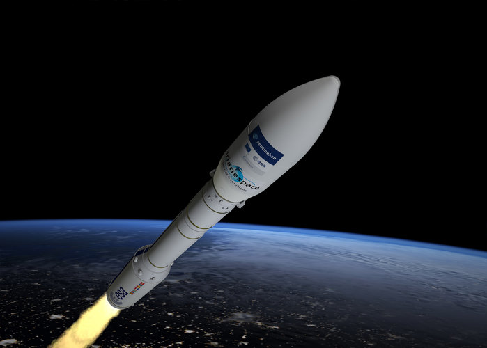Artist's view of Vega VV09 carrying Sentinel-2B