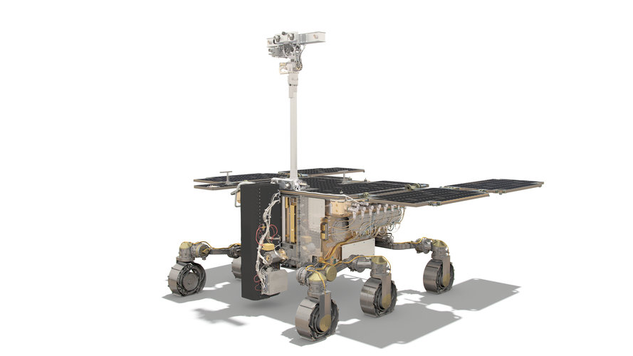 ExoMars rover: front side view (drill vertical)