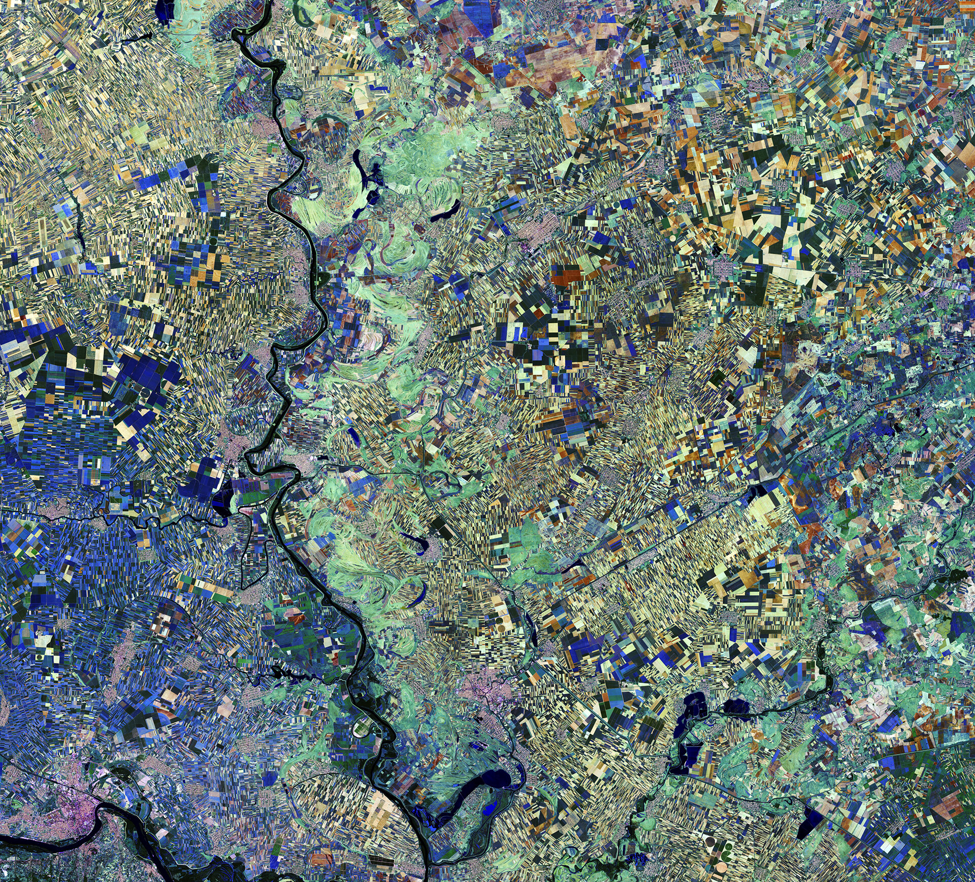 Vojvodina, Serbia  Satellite Imagery and Art - Satellite Art Institute