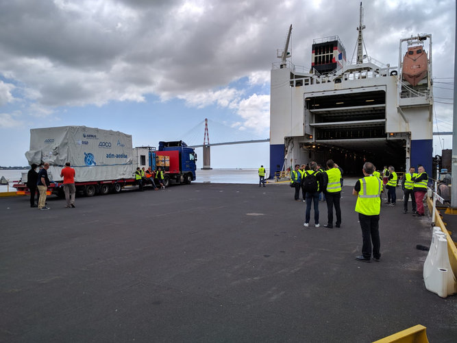 Aeolus waiting to board