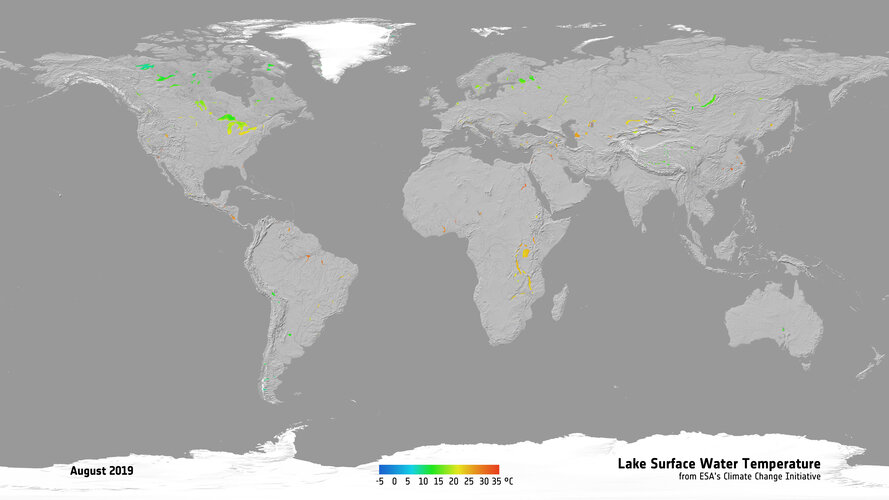 Lake water surface temperature